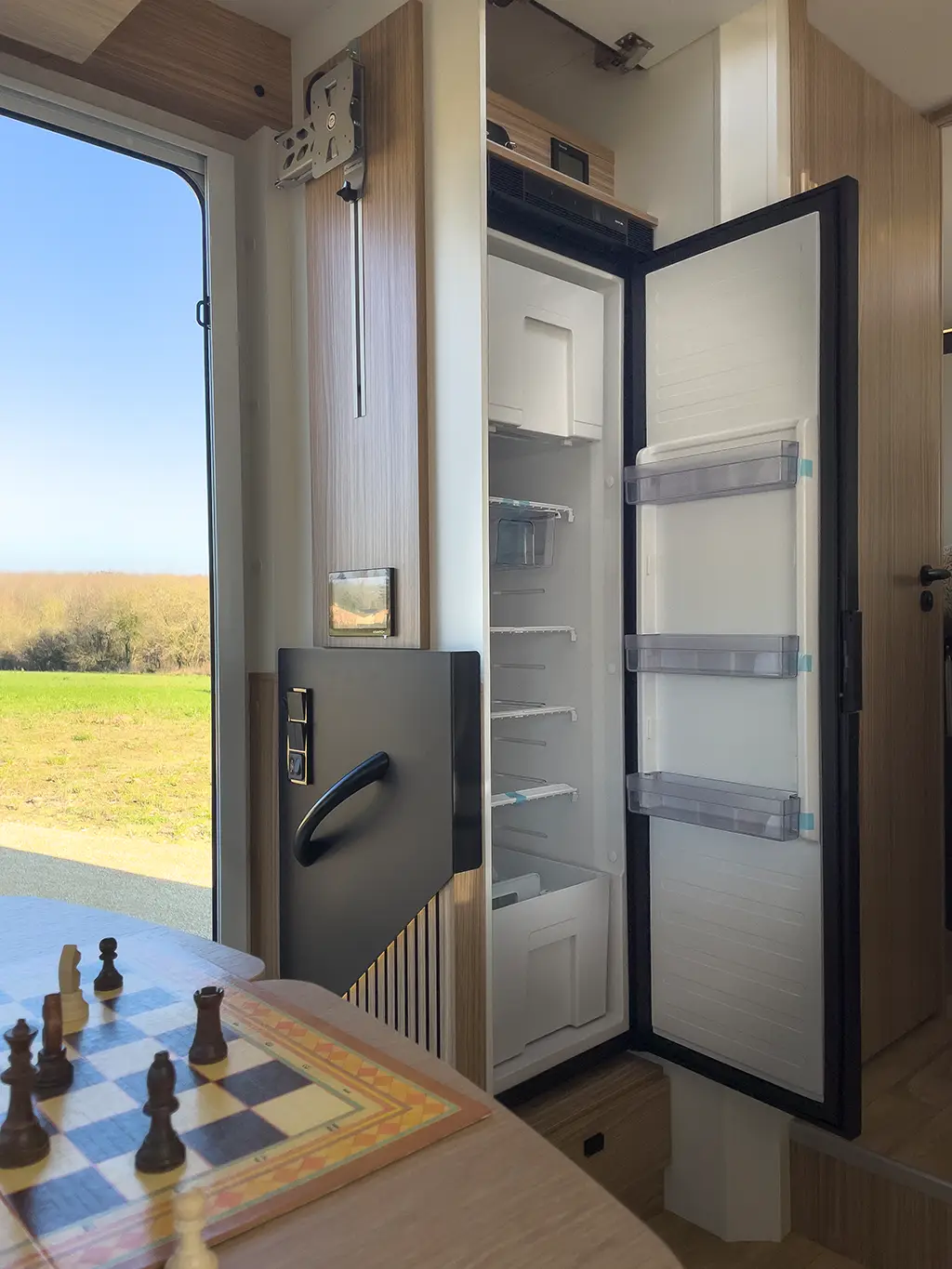 Réfrigérateur d'un camping car bavaria